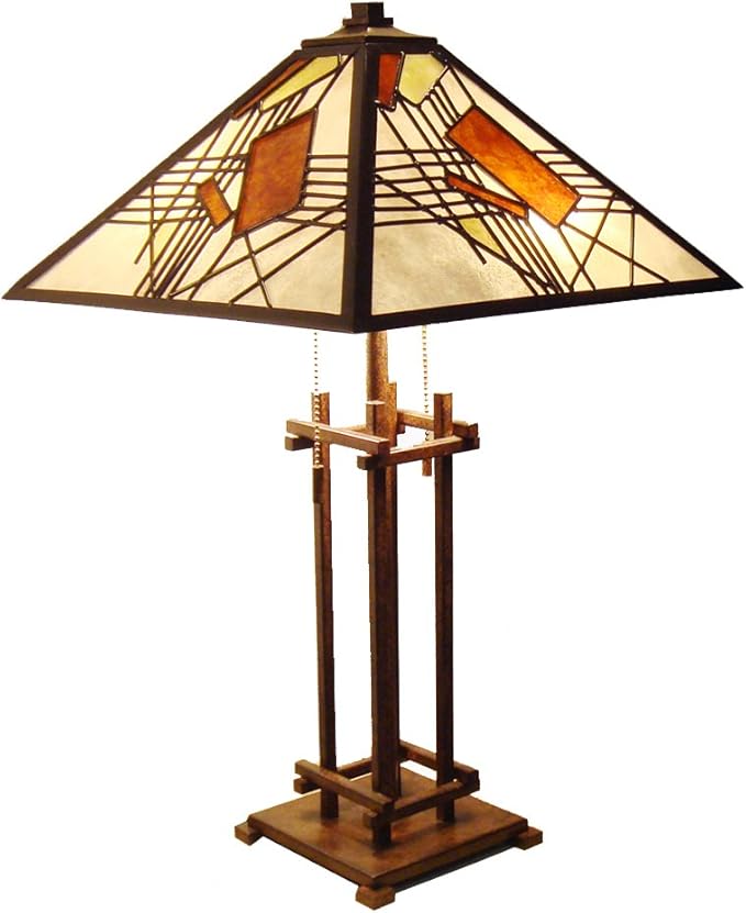 Fine Art Lighting Tiffany Table Lamp and Mica Lamp Shade