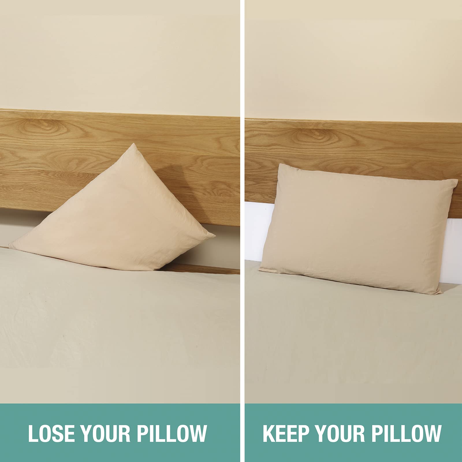 Vekkia King Bed Wedge Pillow for Headboard – High-Density Foam Fills Gaps (0-5.5