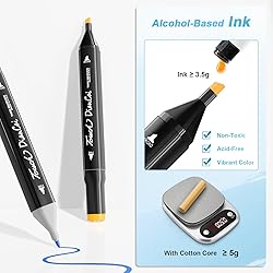 DTXDTech 120 Colors Alcohol Markers,Dual Tip Art