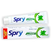 Spry Natural Fluoride Free Xylitol Toothpaste, 5oz Spearmint (Pack of 1) | Gentle for Sensitive Teeth Whitening and Remineralizing, Bad Breath Freshening, Dry Mouth Moisturizing, for Adults and Kids