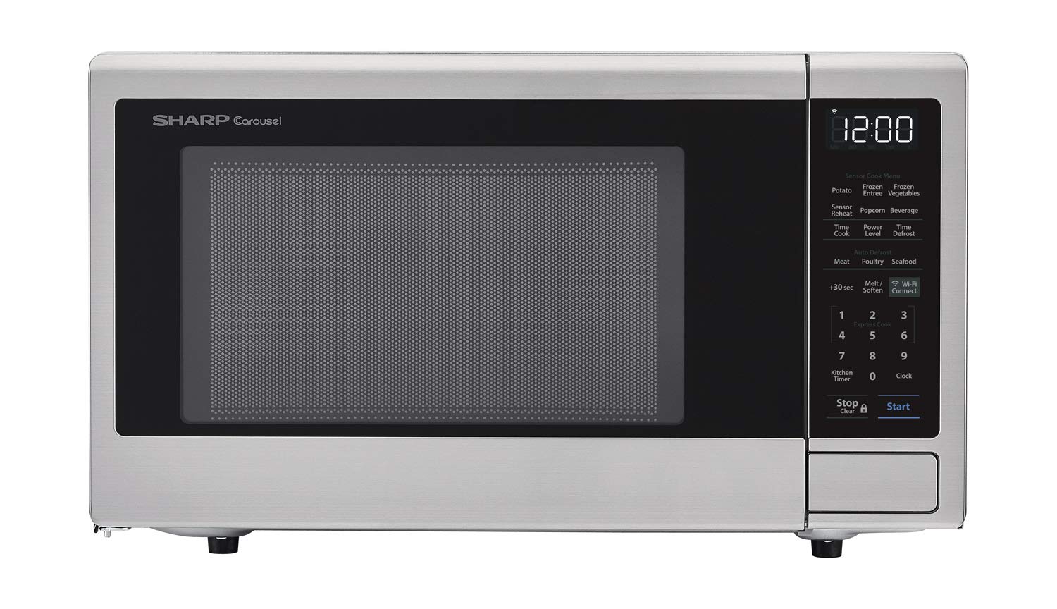 Sharp ZSMC1449FS Smart Countertop Microwave Oven 1.4 Cubic Foot, Stainless Steel-Works with Alexa — A Certified for Humans Device
