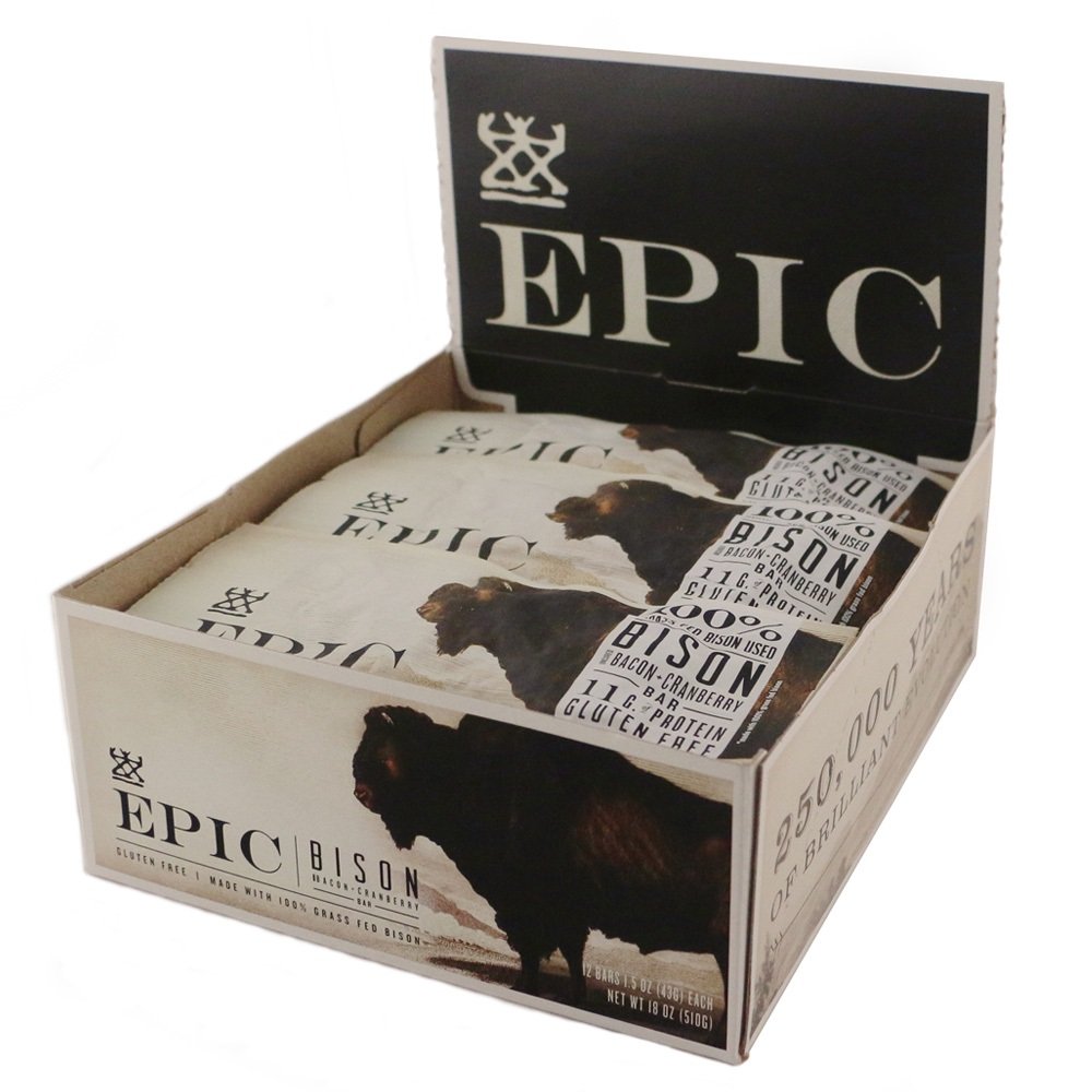 Epic All Natural Meat Bar 100 Grass Fed Bison Bacon and Cranbe... Free