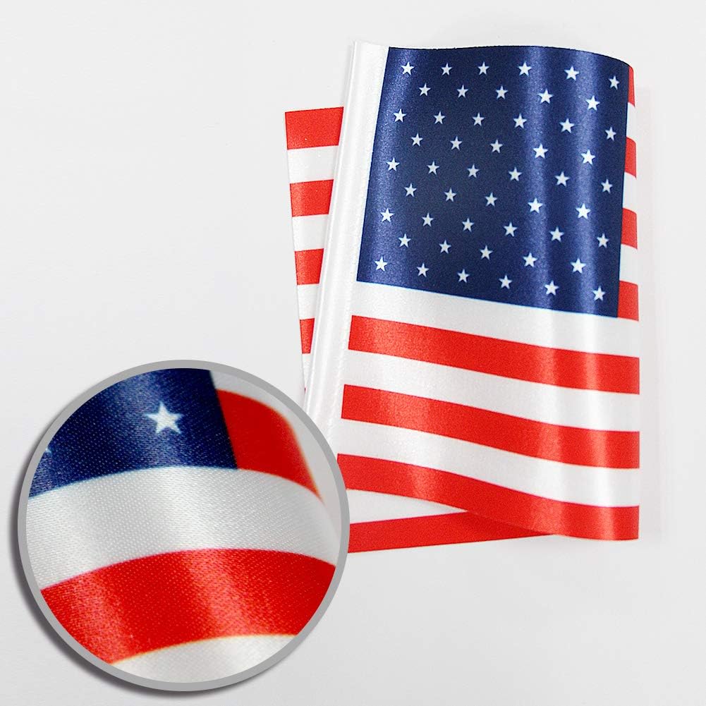 American Table Flag for Office Desk Decor US Desk Flag for Table Decor Include Stainless Steel Base and Adjustable Pole - Image 3