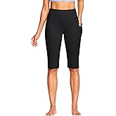 ISEEGZ 14"/ 18" Capri Pants for Women High Waist Women's Yoga Capris Stretch Summer Athletic Workout with Pockets