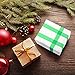 Shappy Total 100 Yards 22 mm Shiny Organza Ribbon Wide Shimmer Sheer Organza Ribbons for DIY Christmas Decoration, 2 Rolls (Green and Red)