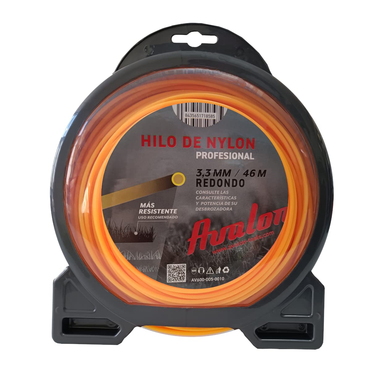 Avalon - Universal Round Nylon Line for Brushcutter and Lawn Mower (3.3 mm x 46 m)