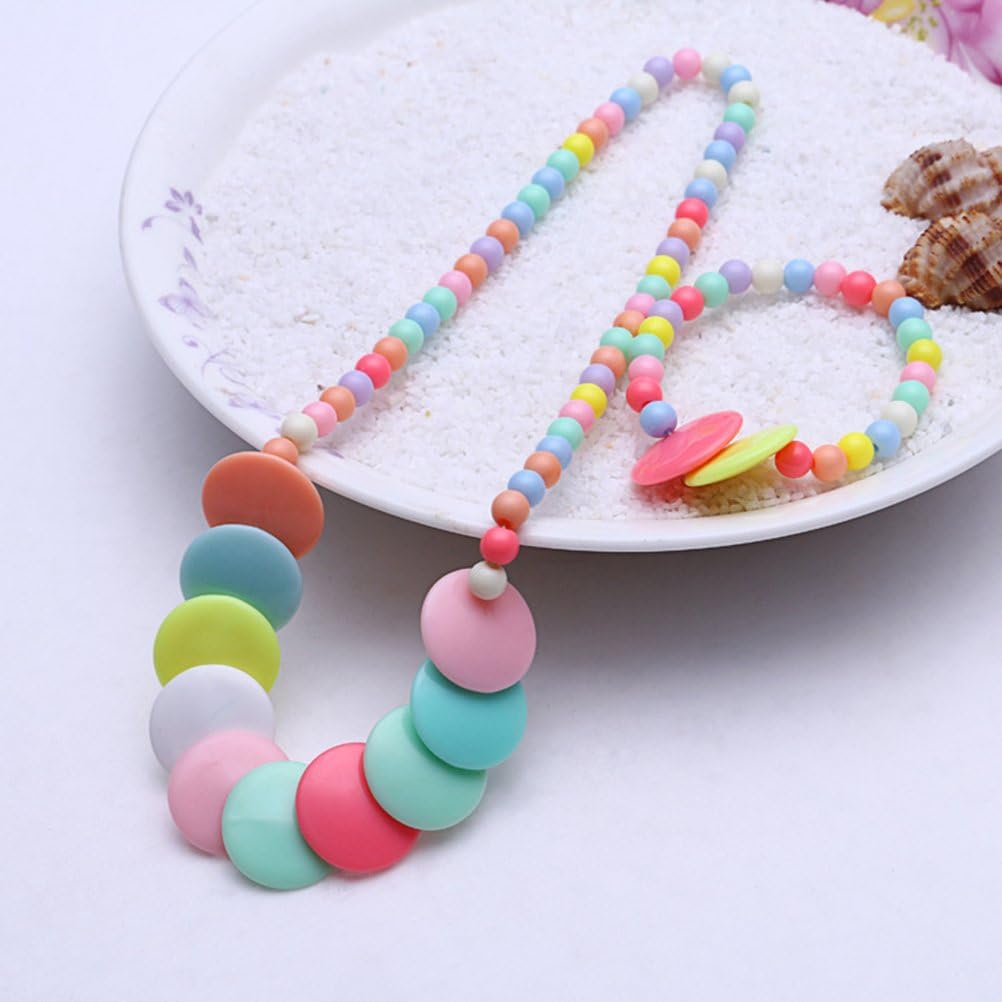 TOYMYTOY 6 Set Princess Necklace and Bracelet Baby Girls Jewelry Set Party Favors(Random Style), Small - Image 3