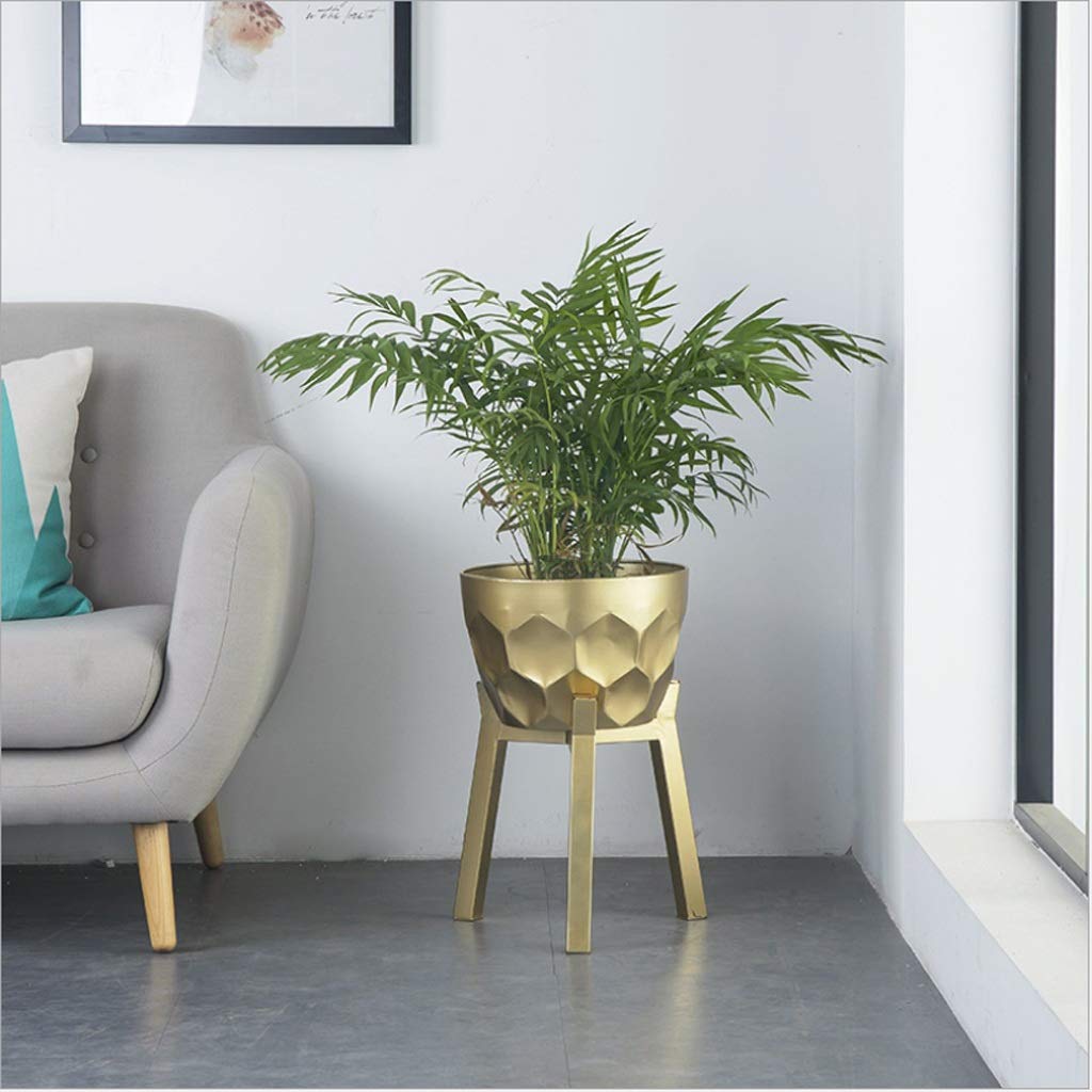 Sala de Estar Flor Estante Piso Balcón Metal Tres Patas Hierro ...