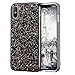 iPhone X Case, iPhone 10 Case, MIRACASE Shockproof Glitter Sparkle Bling Dual Layer Hard Cover Soft Bumper Protective iPhone X Case for Girls Women, Black