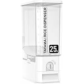 TAYAMA 55 lbs. Capacity Rice Dispenser Grain Storage Container,White