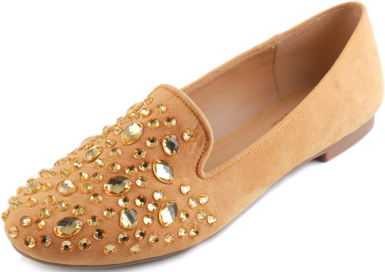 Women's Sparkly Shoes Rhinestone Embellished Party Loafer Flats