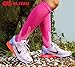 BLITZU Compression Socks 20-30mmHg for Women Clothing Active Base Layers Compression Grey L