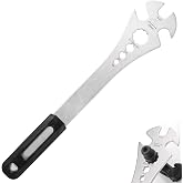 Duogalia 4 in 1 Bike Pedal Wrench, Multifunctional 15mm 9/16 inches Bicycle Pedal Removal Tool and 6-8-10mm Hexagon Hole for Efficient Repair of Road and Mountain Bikes