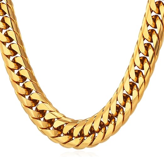 Amazon U7ファッションジュエリー ネックレス チェーン メンズ 喜平チェーン 316lステンレス K18金黒色ニッ ケルメッキ ヒップホップ 55 66 71 76cm 幅12mm ヒップホップ アクセサリー Gn1150 チェーン 通販