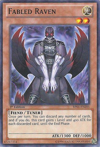 Yu-Gi-Oh! - Fabled Raven (BP01-EN205) - Battle Pack: Epic Dawn - 1st Edition - Starfoil Rare