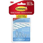 3M Command 17200CLRES Assorted Refill Strips, Clear, 16/Pack