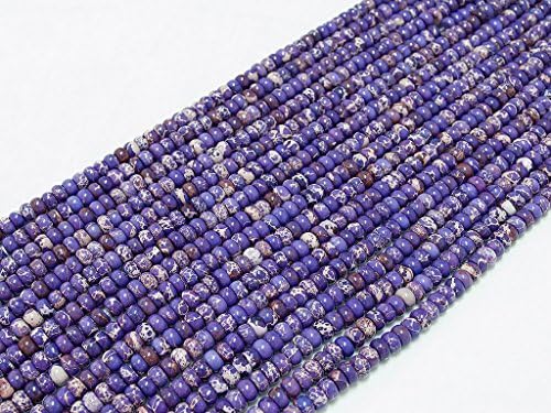 Green Forest Gems, DIY, Imperial Jasper, Purple/Lili, Color Enhanced, 8x5mm, Plain Rondelle Semi-precious Gemstone Bead, About 40cm a Strand. (Please click to see other options.)