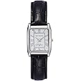 Miykon Classic Rectangular Genuine Leather Strap Watches for Women - 22mm Ion-Polished Womens Watch with Scratch Resistant Glass - 100ft Water Resistant Women Watch