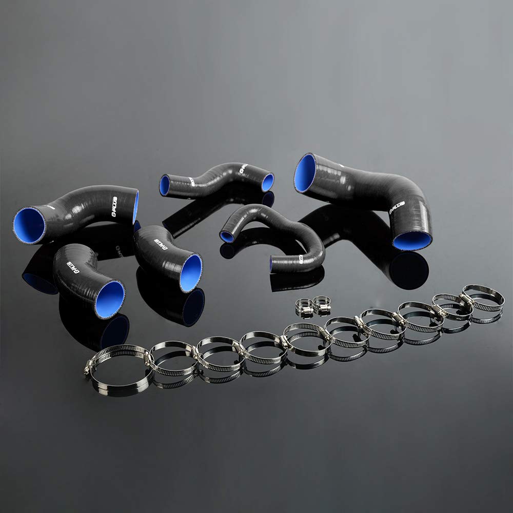 High Performance 3-Ply Turbo Intercooler Silicone Tube Piping Clamps Kit FOR 2003-2006 LANCER EVO 8/