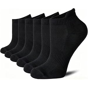 3-Pack No Show Ankle Socks, Thin Athletic Running Socks with Heel Tab for Men and Women
