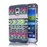 Galaxy S5 Case, Samsung Galaxy S5 Case - Hybrid Three Layer Armor Defender Case Cover Shock-Absorption / Impact Resistant Bumper for Galaxy S5 / Galaxy i9600 (Tribal Hipster)