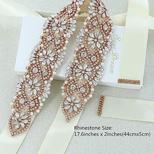 Bridal Beaded Belts Bridesmaid Wedding Rhinestone Sash Crystal Pearl Belts