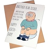 Funny Birthday Card for Men – for him | Great Happy Bday Gift for Boyfriend, Husband, Brother, Dad, Best Friend, Son | 30th 40th 50th 60th 70th - Rude Joke Old Man Gag Humor Greeting Cards