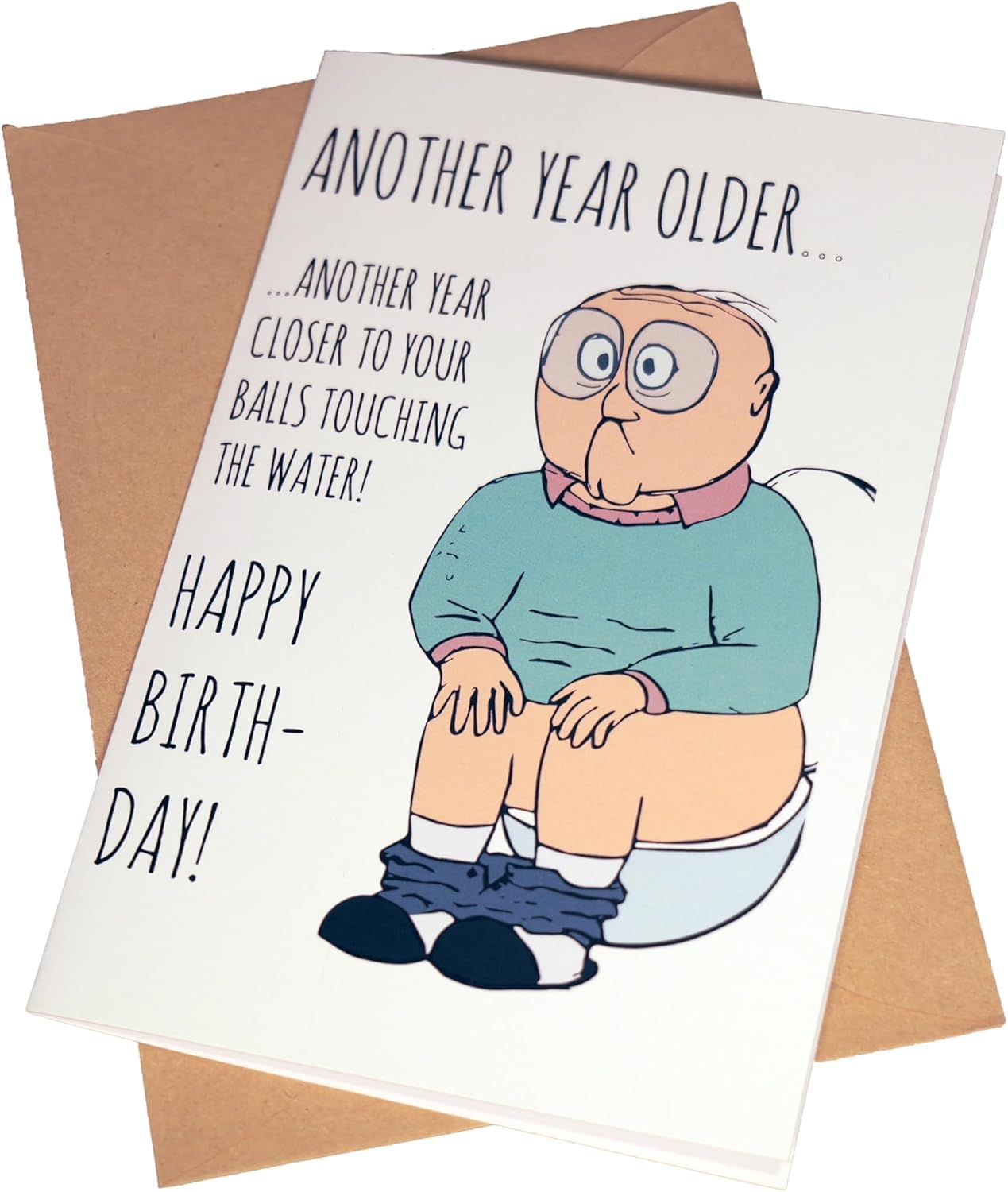 Photo 1 of Funny Birthday Card for Men – for him | Great Happy Bday Gift for Boyfriend, Husband, Brother, Dad, Best Friend, Son | 30th 40th 50th 60th 70th - Rude Joke Old Man Gag Humor Greeting Cards