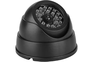 Luqeeg Dummy Fake Dome CCTV Camera with 30 IR LEDs for Indoor and Outdoor Security, Easy Installation for Home and Business, 