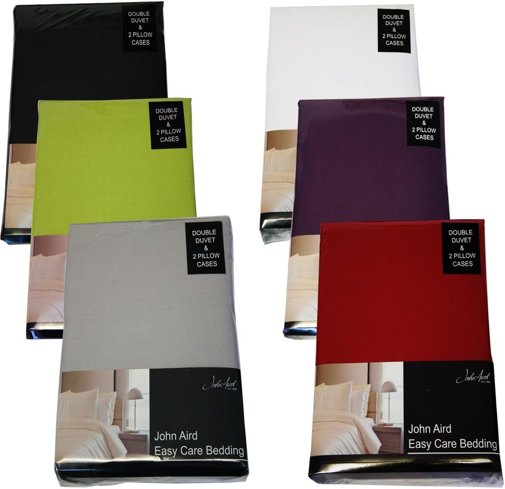 John Aird Plain Duvet Cover Bedding Set 50% Cotton (King, Lime)