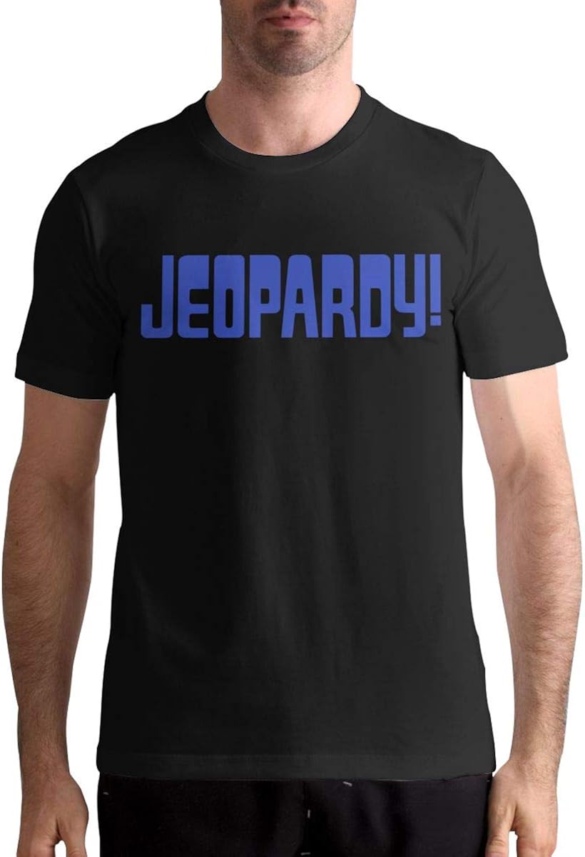 MillicentCob Jeopardy! Men's TShirts Short Clothing Shirts Comfortable Fashion Tee XXL Black