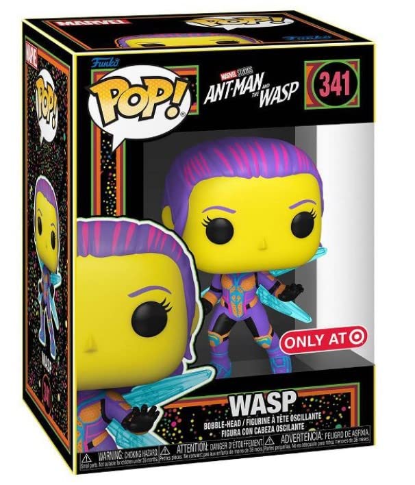 Funko Pop! Marvel Black Light Vinyl Figure Collection MCU Glow Toy (Wasp)