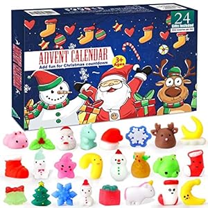 EZIGO Advent Calendar 2022 Christmas Countdown Calendar for Girls Boys Kids 24Pcs Christmas Mochi Squishy Toy Mini…