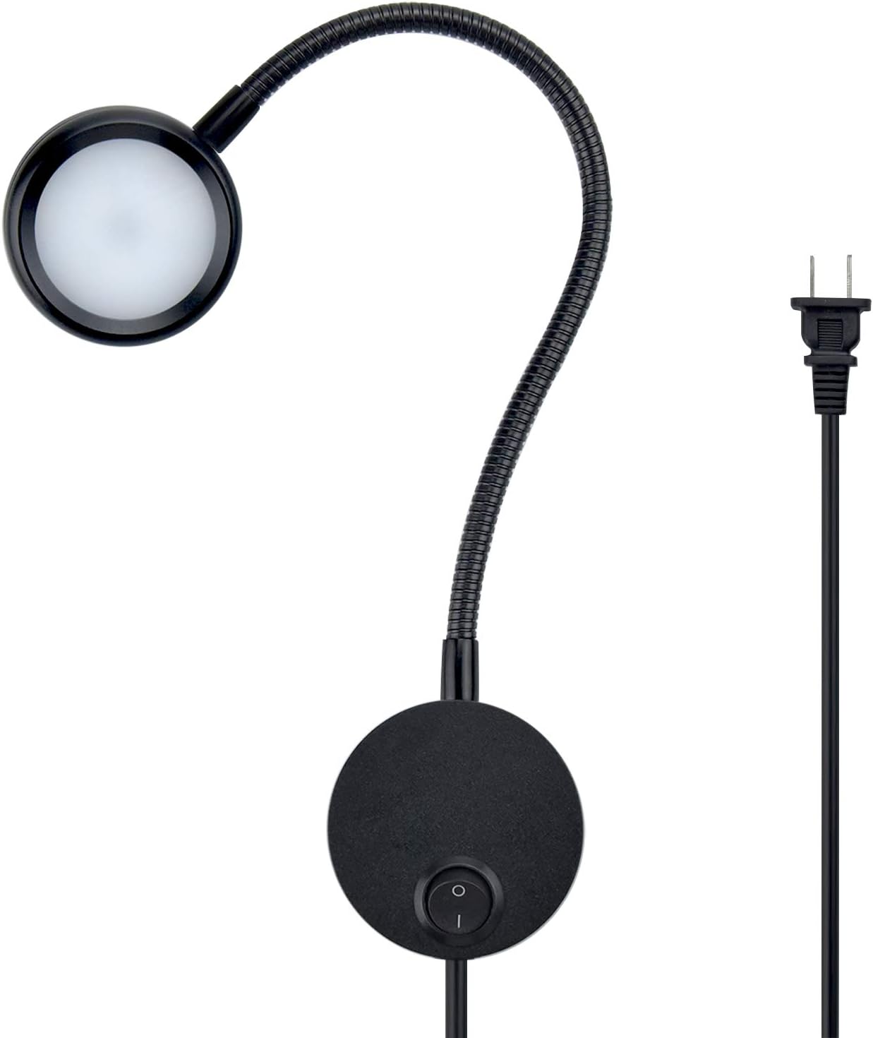 Bonlux Flexible LED Bedside Reading Light, 5W Gooseneck Wall Mount