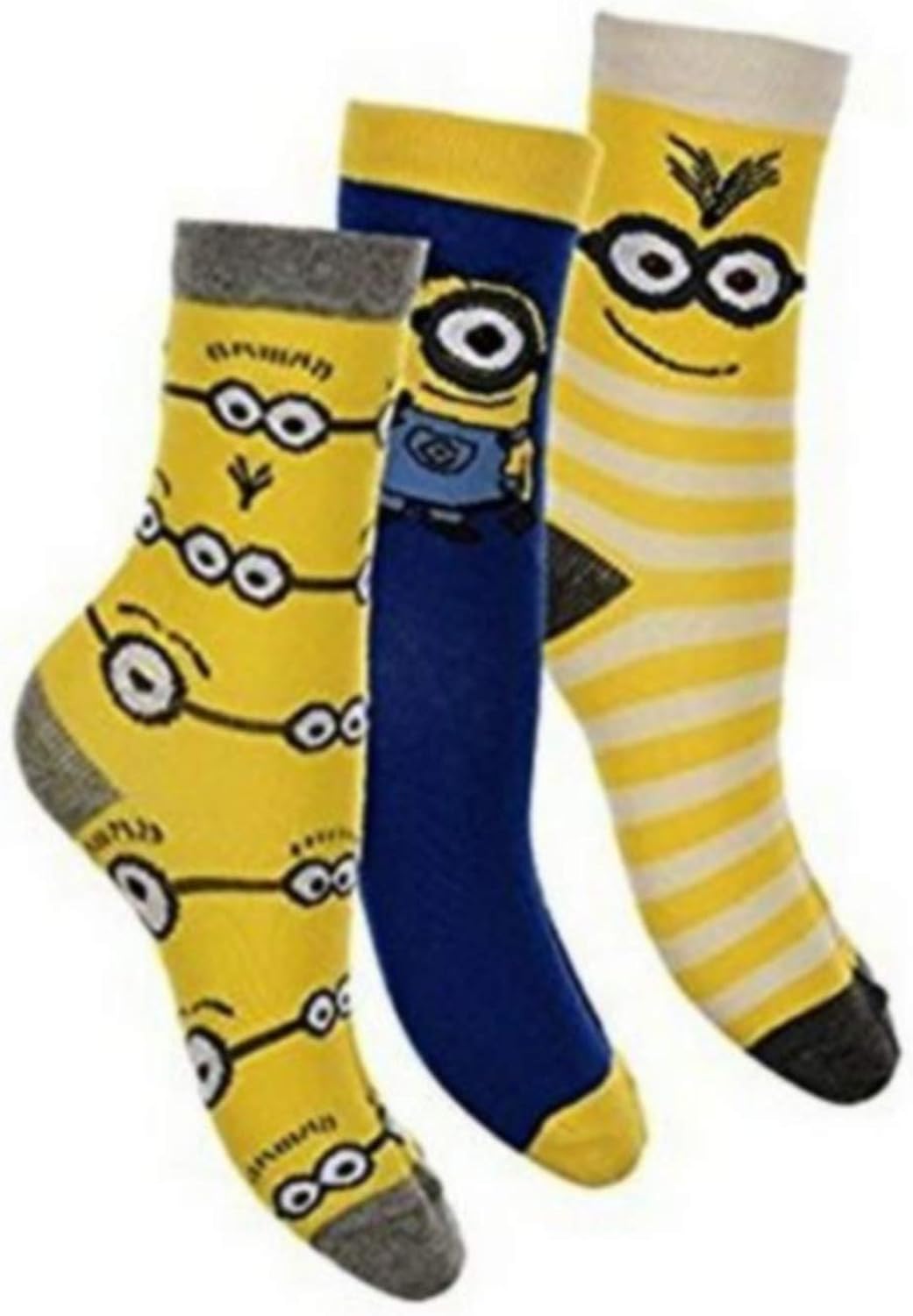 MINIONS Boys' KneeHigh Socks multicoloured Pack 2 31 cm/34 cm Amazon.co.uk Clothing