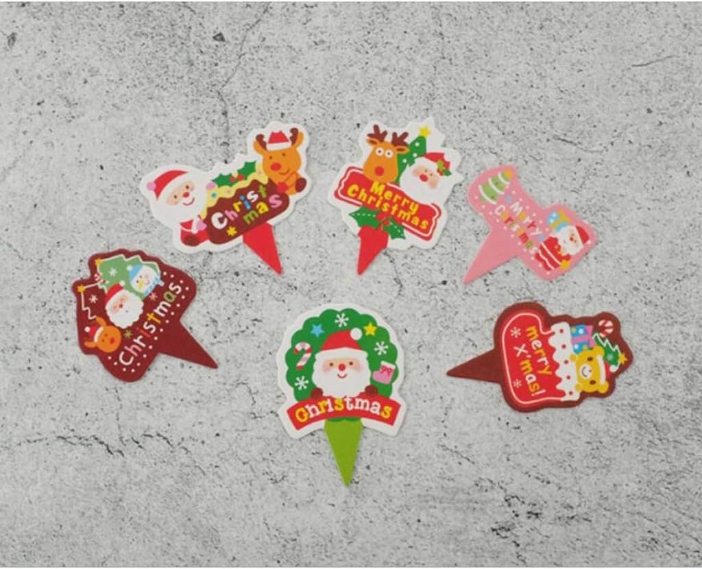 Amazon Co Jp 約100本 ケーキトッパー クリスマス 誕生日 マフィン お菓子 ケーキトッピング おもちゃ