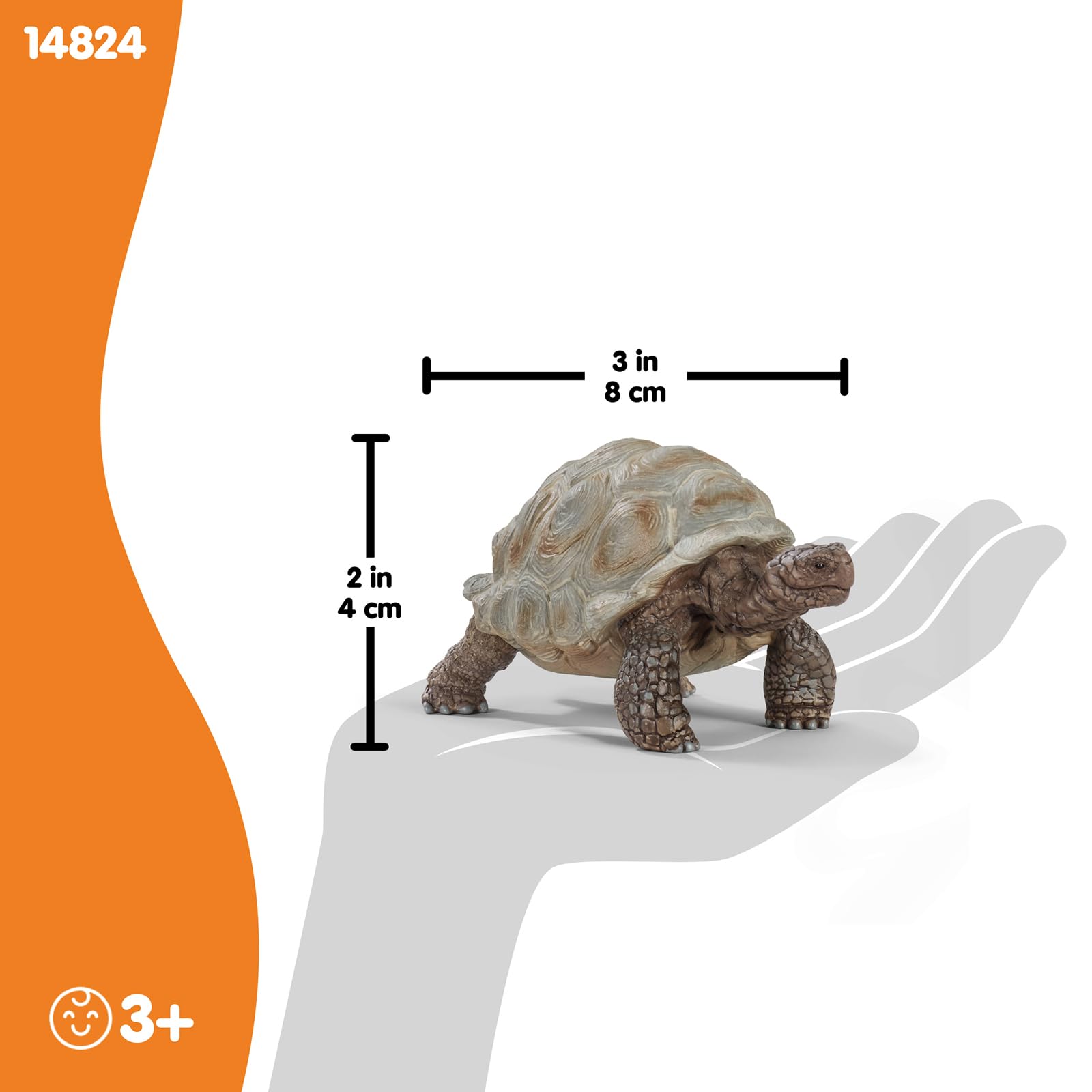 SCHLEICH WILD Life | Riesenschildkröte 14824 | detailgetreue Tierfiguren | Zoo Spielzeug | tolles Geschenk für Jungen und Mädchen | Deko für Geburtstag | Spielfigur ab 3 Jahren | 8 x 4 x 4 cm 5