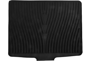 HogarTech Silicone Drain Pad Drying Mat with Tilt Design for Efficient Sink Drainage, Non-Slip Kitchen Dish Drying Mat, 50 x 