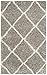 SAFAVIEH Hudson Shag Collection Accent Rug - 3' x 5', Grey & Ivory, Modern Trellis Design, Non-Shedding & Easy Care, 2-inch Thick Ideal for High Traffic Areas in Foyer, Living Room, Bedroom (SGH281B)
