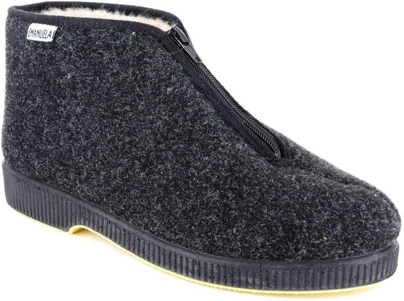 EMANUELA 536 Nero Velluto Pantofole Donna Made in Italy Lavabili in