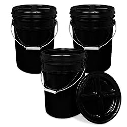 ePackageSupply 5 Gallon Black Bucket with Gamma
