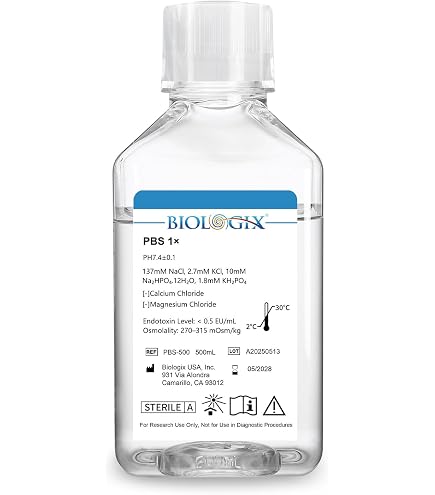 Phosphate Buffer Dulbecco ed Saline Sterile PBS Buffer (500mL) - Lab ...