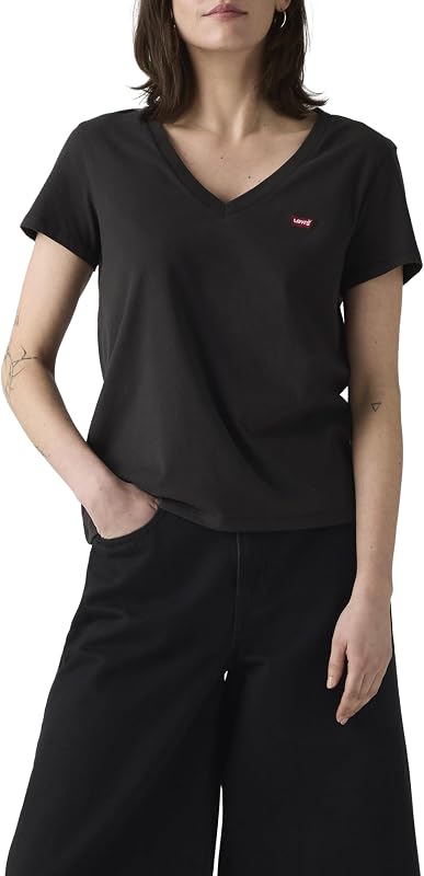 Maglietta da Donna Perfect Vneck Tees, Confezione da 2 V Neck White, M