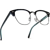 2SeeLife Premium Half Rim Reading Glasses Women & Men - Fits all Face Shapes, Metal & Sturdy Readers, Spring Hinges