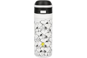 BIOWORLD Peanuts Snoopy and Woodstock 24 Oz. Stainless Steel Water Bottle
