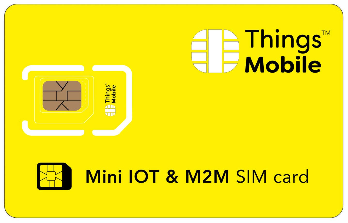 MINI SIM Card for IOT and M2M - Things Mobile - With Global Coverage And Multi-Operator GSM/2G/3G/4G Network, No Fixed Costs, No Expiration Date And Competitive Rates, With €10 Credit Included