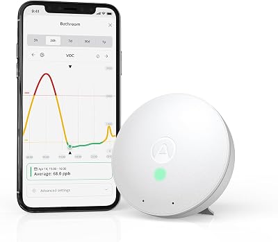 Airthings 292 Wave Mini Indoor Air Quality Monitor VOC Humidity Temp