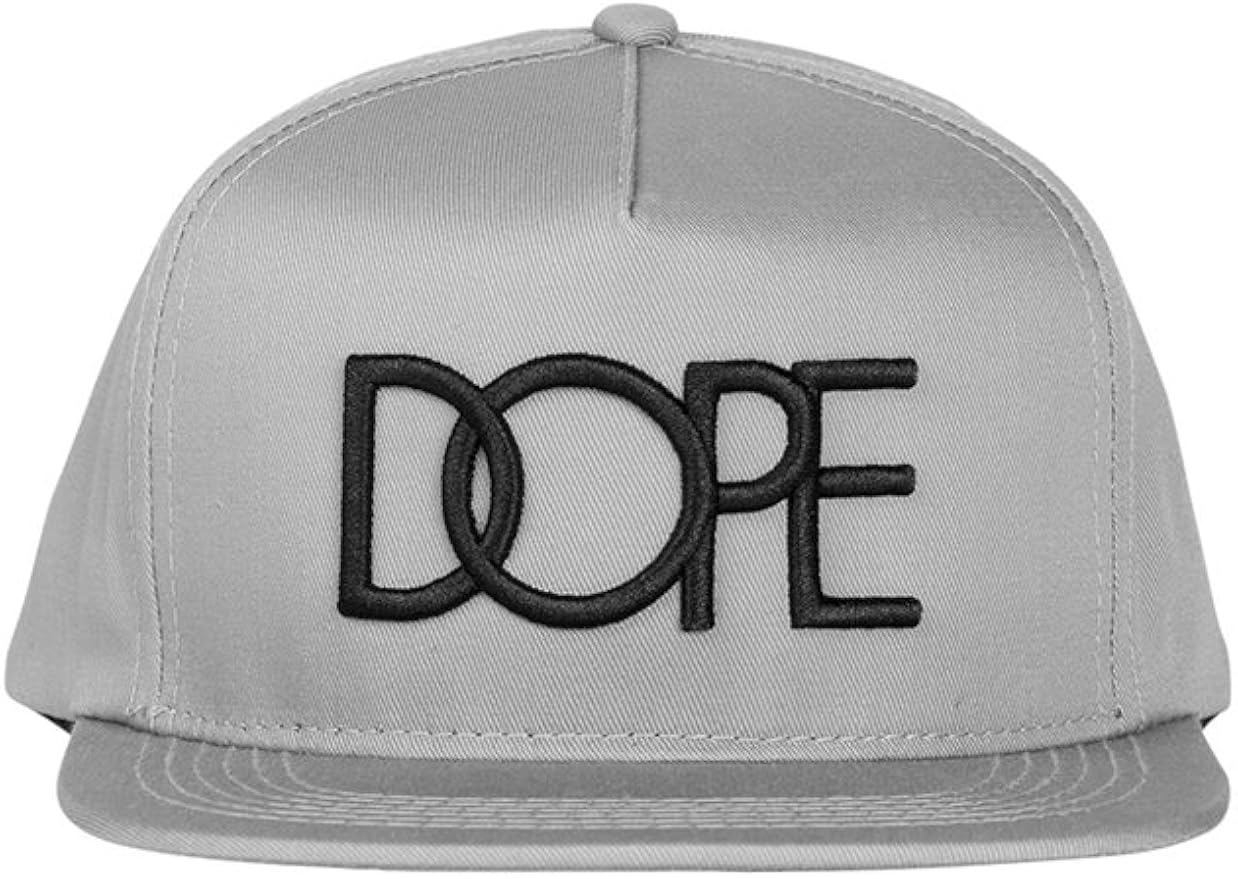 DOPE Men's Classic Logo Snapback, Grey, One Size Clothing