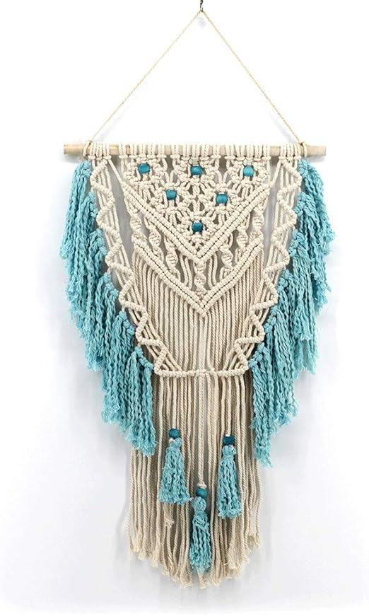 Yhjkvl Macrame Colgar Pared Tapiz Macrame Tejido Tapiz De Hilo