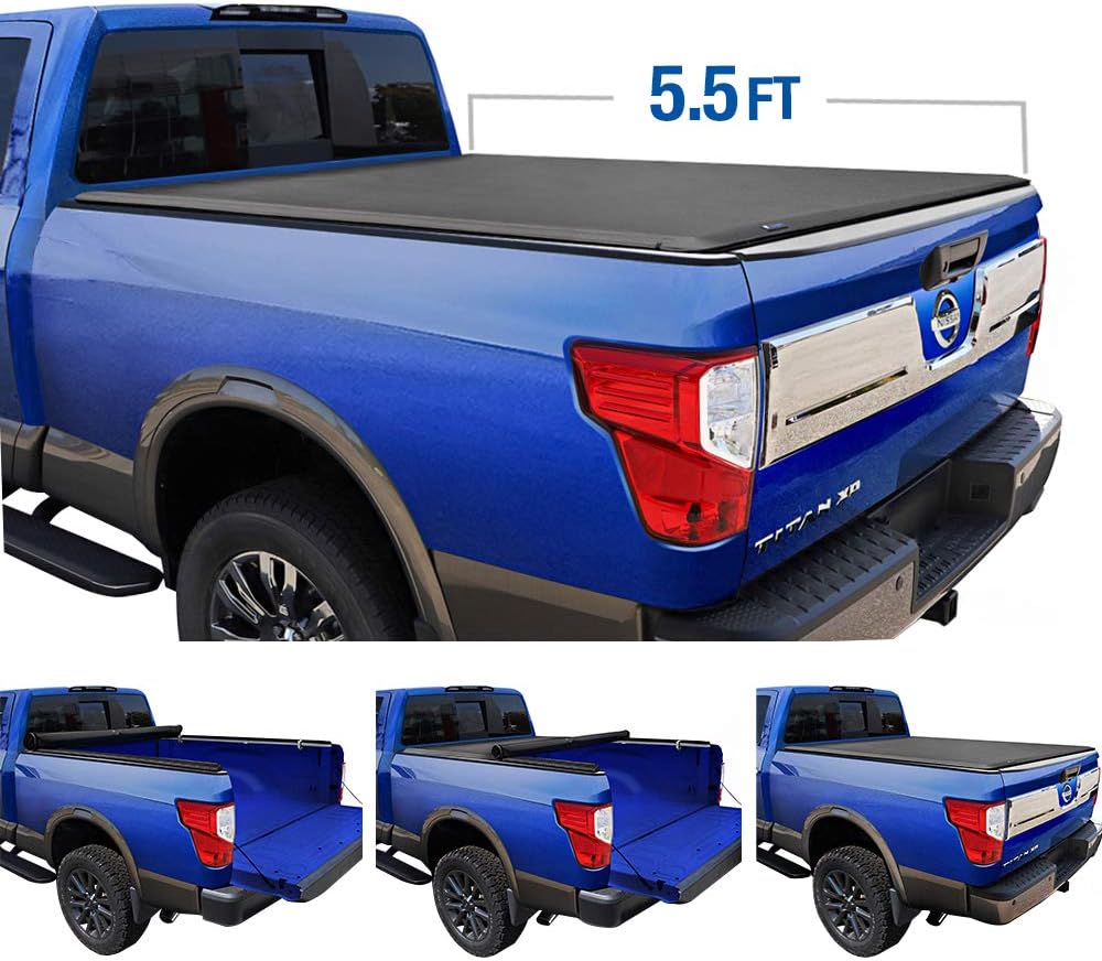 Amazon Com Tyger Auto T3 Soft Tri Fold Truck Bed Tonneau Cover For 2004 2015 Nissan Titan Without Titan Box Fleetside 5 5 Bed Tg Bc3n1026 Automotive